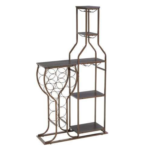5-tier Freestanding Wine Rack With Hanging Wine Glass Rack And Storage Rack 5-tier Freestanding Wine Rack With Hanging Wine Glass Rack And Storage Rack