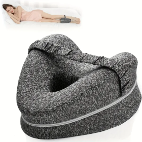 Ergonomic Side Sleeping Pillows Memory Foam Knee Pillow With Strap For Side Sleeper